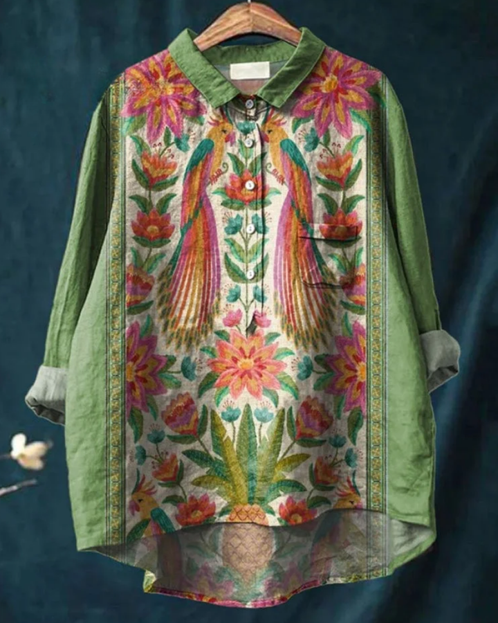 Jenny | Stilvolles Floral-Hemd mit Knöpfen