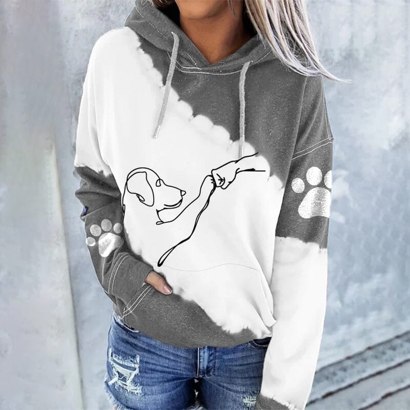 Trendy, lässiger Hoodie mit digitalem Druck