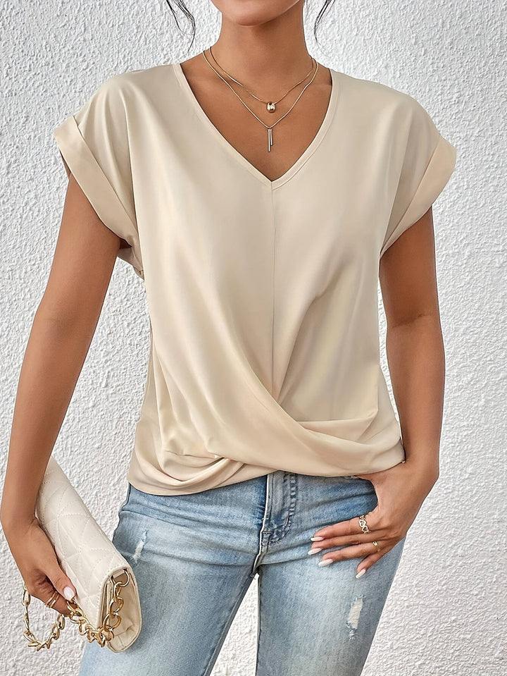 Kathrina | V-Ausschnitt Twist Front Top